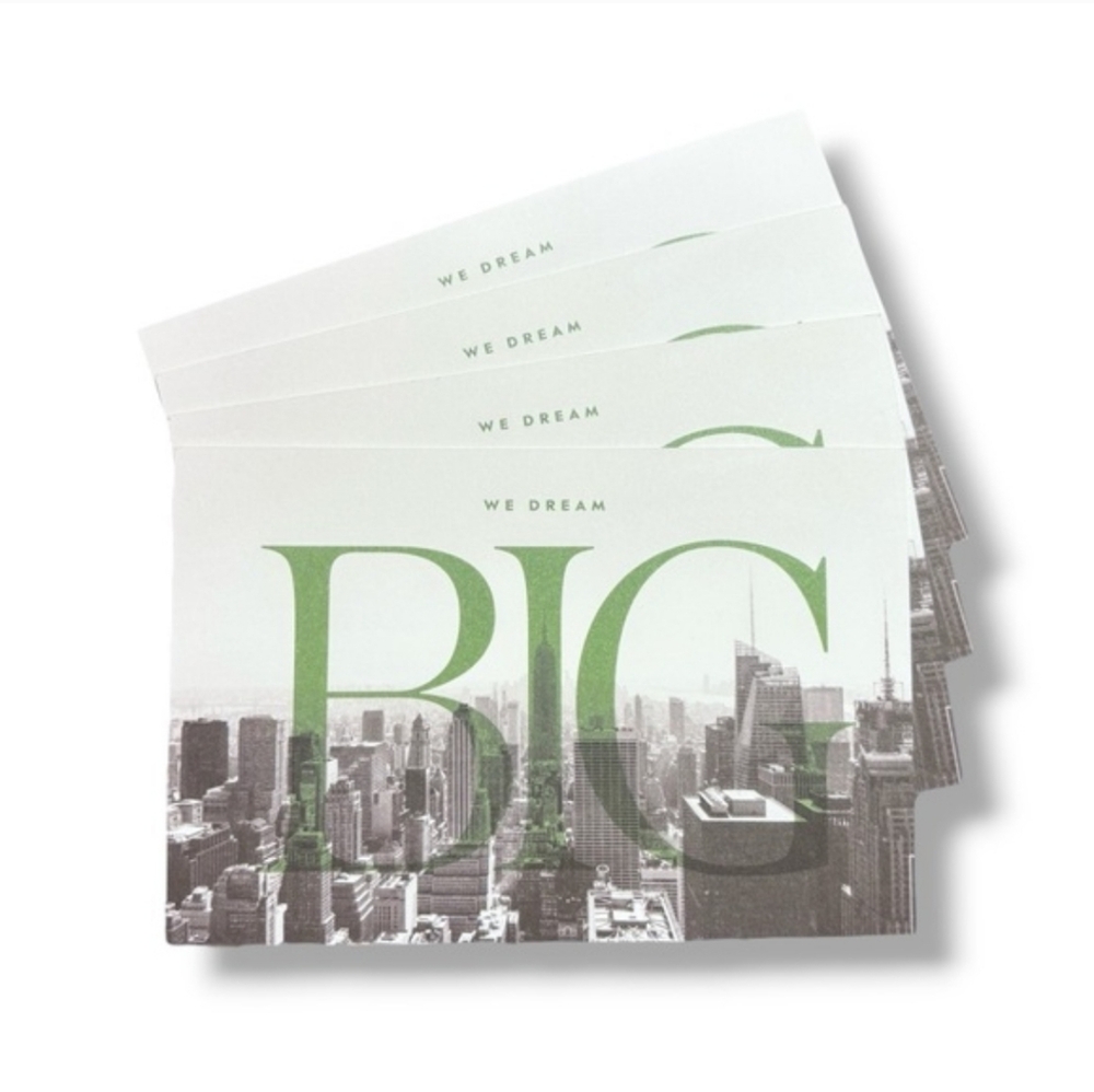 KATE SPADE “We Dream BIG” 25th Anniversary Postcards Set of 4 DISCONTINUED PRINT